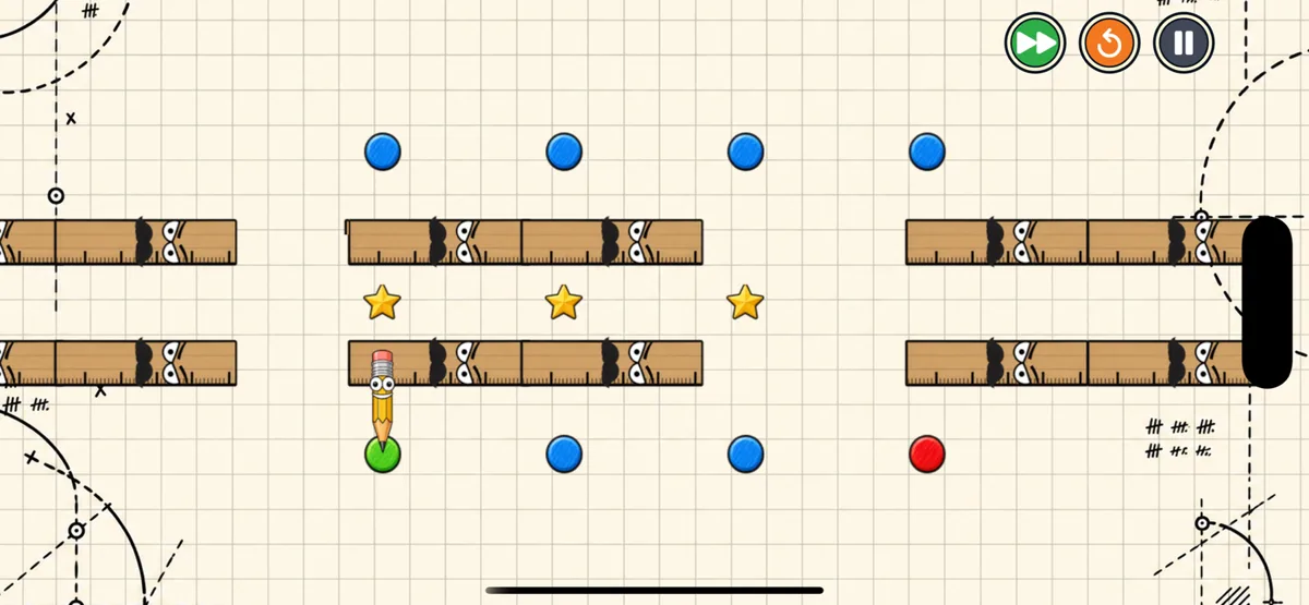 A Save the Pencil level on graph paper