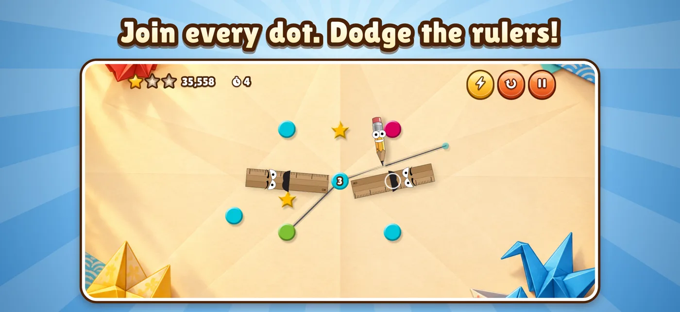 Joining the dots in a Save the Pencil 2 puzzle
