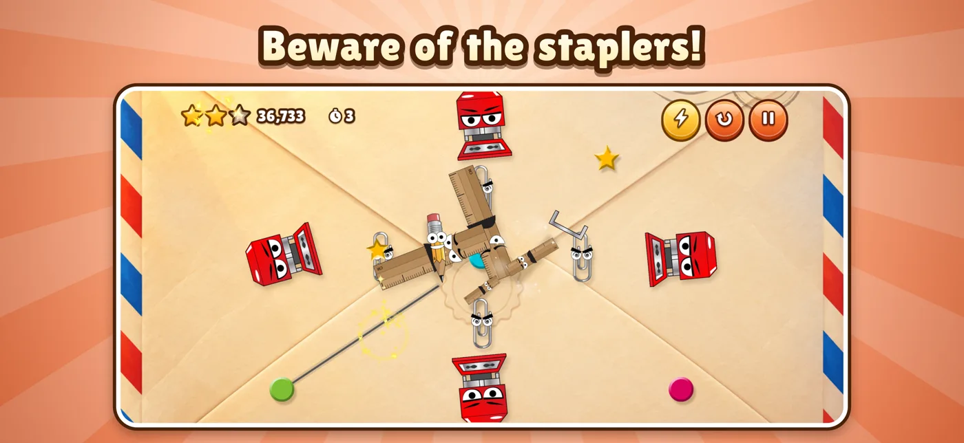 A puzzle full of staplers